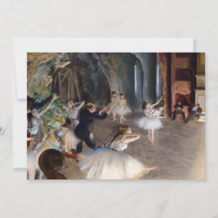 Carte De Remerciements Edgar Degas - La répétition de ballet sur scène
