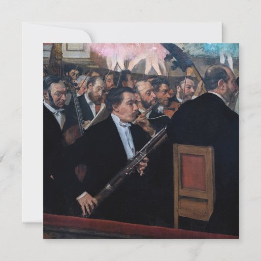Carte De Remerciements Edgar Degas - Orchestre à l'Opéra (Devant)