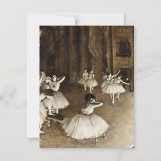 Carte De Remerciements Edgar Degas - Répétition De Ballet Sur Scène (Devant)