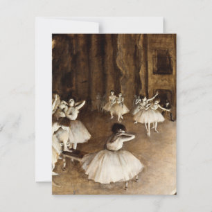 Carte De Remerciements Edgar Degas - Répétition De Ballet Sur Scène
