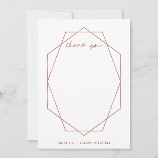 Carte De Remerciements Edgy Géométrique (Devant)