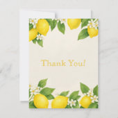 Carte De Remerciements Editable Méditerranéen Limoncello Anniversaire (Dos)