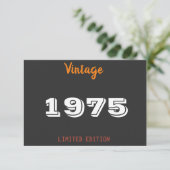 Carte De Remerciements Édition limitée 50e anniversaire année 1975 (Debout devant)