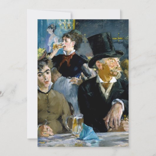 Carte De Remerciements Edouard Manet - Au Café (Devant)