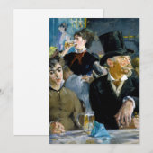 Carte De Remerciements Edouard Manet - Au Café (Devant / Derrière)