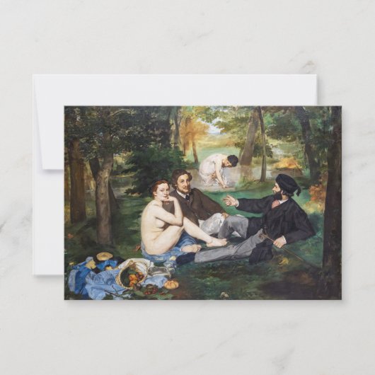 Carte De Remerciements Edouard Manet - Déjeuner sur l'herbe (Devant)