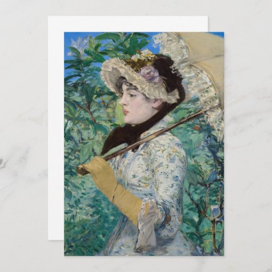 Carte De Remerciements Edouard Manet - Jeanne / Printemps (Devant / Derrière)