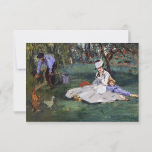 Carte De Remerciements Edouard Manet - La famille Monet dans leur jardin