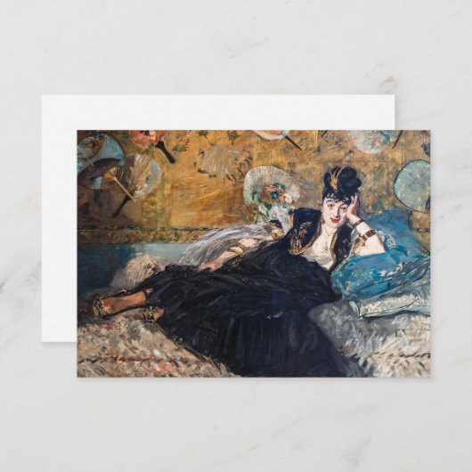 Carte De Remerciements Edouard Manet - Lady avec fans (Devant / Derrière)