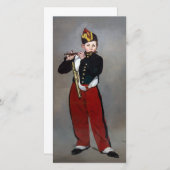 Carte De Remerciements Edouard Manet - Le Fifer / Jeune Flutiste (Devant / Derrière)