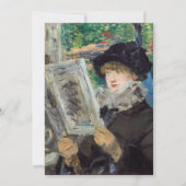 Carte De Remerciements Edouard Manet - Lecture Femme (Devant)