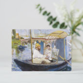 Carte De Remerciements Edouard Manet - Monet dans son Studio Boat (Debout devant)