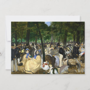 Carte De Remerciements Edouard Manet - Musique dans les jardins des Tuile
