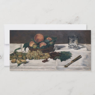 Carte De Remerciements Edouard Manet - Nature morte, fruits sur une table