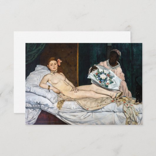 Carte De Remerciements Edouard Manet - Olympia (Devant / Derrière)