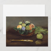 Carte De Remerciements Edouard Manet - Panier de fruits (Devant / Derrière)