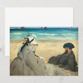 Carte De Remerciements Edouard Manet - Sur la plage (Devant / Derrière)