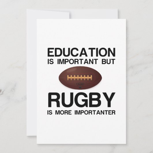 Carte De Remerciements Éducation et rugby (Devant)