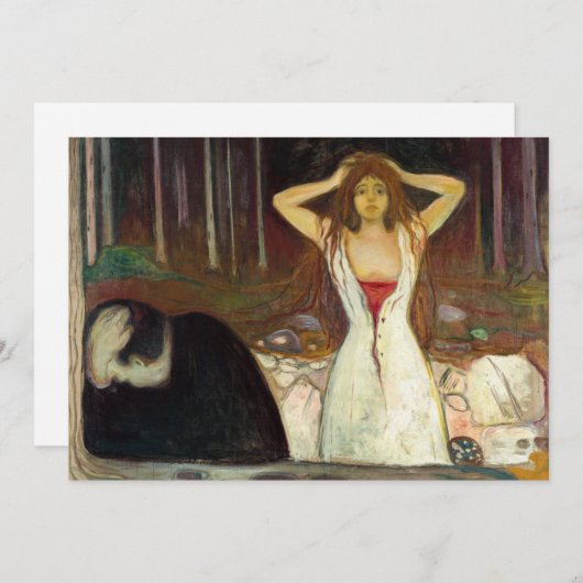 Carte De Remerciements Edvard Munch - Ashes (Devant / Derrière)