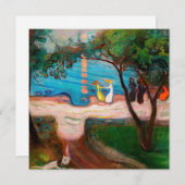 Carte De Remerciements Edvard Munch - Danse sur la plage (Devant / Derrière)