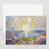 Carte De Remerciements Edvard Munch - Le Soleil 1911 (Devant / Derrière)