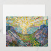 Carte De Remerciements Edvard Munch - Le Soleil 1916 (Devant / Derrière)
