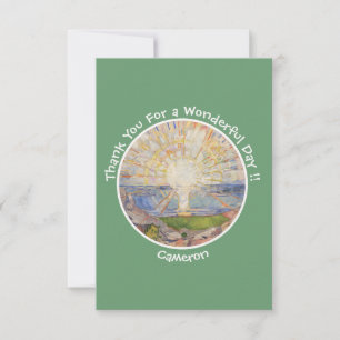 Carte De Remerciements Edvard Munch Le Soleil (Solen) - Articles de fête