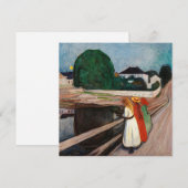 Carte De Remerciements Edvard Munch - Les filles sur le pont (Devant / Derrière)