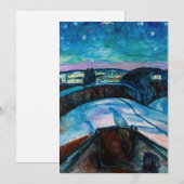 Carte De Remerciements Edvard Munch - Nuit étoilée 1922 (Devant / Derrière)