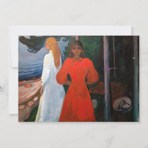 Carte De Remerciements Edvard Munch - Rouge et Blanc