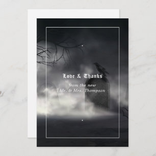 Carte De Remerciements Eerie Gothic Mariage