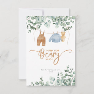 Carte De Remerciements Eeucalyptus verdoyant On peut attendre le Baby sho