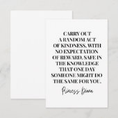 Carte De Remerciements Effectuer un acte de gentillesse aléatoire (Devant / Derrière)