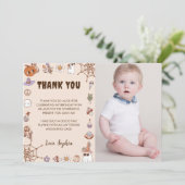 Carte De Remerciements Éffrayant Halloween Cute Ghost Photo (Debout devant)
