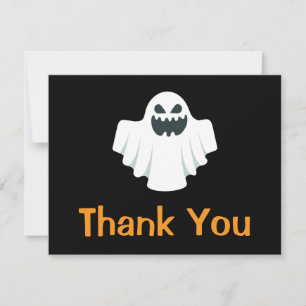 Carte de remerciements Éffrayant Halloween Ghost
