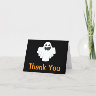 Carte de remerciements Éffrayant Halloween Ghost