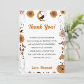 Carte De Remerciements Éffrayant Halloween Vintage (Debout devant)