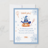 Carte De Remerciements Éffrayant mignon Halloween Birthday Boy (Devant)