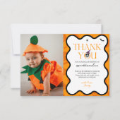 Carte De Remerciements Éffrayant Un Halloween Automne Effrayant 1er Anniv (Devant)