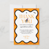 Carte De Remerciements Éffrayant Un Halloween automne effrayant 1er anniv (Devant)