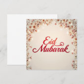 Carte De Remerciements Eid mubarak for Eid Fitr Card (Devant / Derrière)
