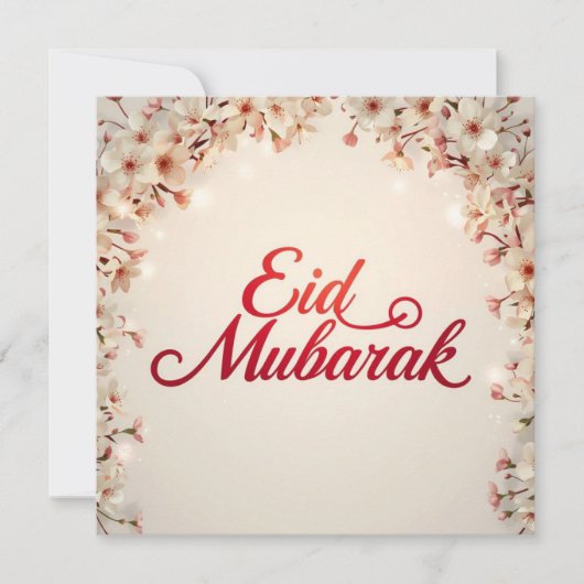 Carte De Remerciements Eid mubarak for Eid Fitr Card (Devant)