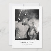 Carte De Remerciements Élégance classique Mariage noir et blanc (Devant)