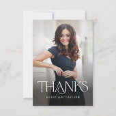 Carte De Remerciements Élégance minimale gracieuse 2 Diplôme photo (Devant)