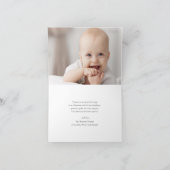 Carte De Remerciements Elégance moderne garçons ou filles Baptême (Intérieur)