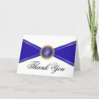 Élégance Monogramme Bleu Royal
