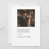 Carte De Remerciements Elégance Rustique bronze Mariage géométrique flora (Dos)