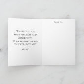 Carte de remerciements élégant (Intérieur)