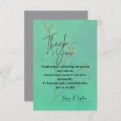 Carte de remerciements élégant (Devant / Derrière)
