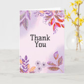 Carte de remerciements élégant (Fleur jaune)